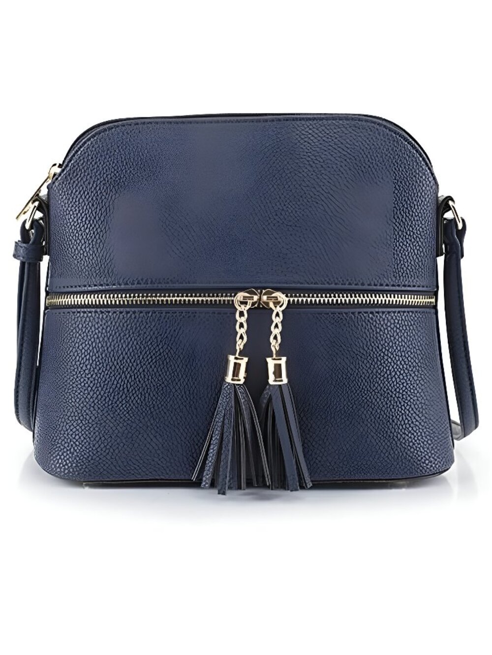 Lightweight Medium Dome Crossbody Bag Shoulder Bag with Tassel